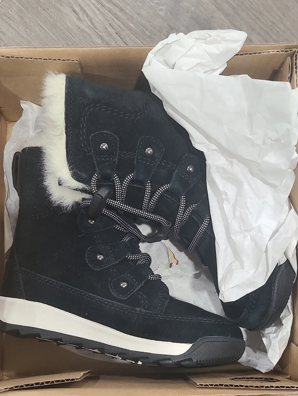 SOREL CHILDREN'S WHITNEY II JOAN LACE WATERPROPF BOOTS SIZE 10